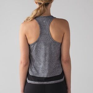 Lululemon Smooth Stride Racerback Tank UV Protection Sea Spray Alpine White Sz 8